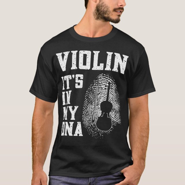 T-shirt Violon violoniste Violon C'est dans mon ADN emprei (Devant)
