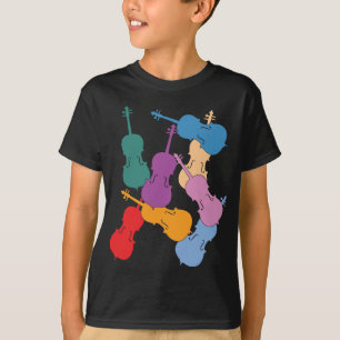 T-shirt Violoncelles colorés