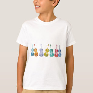 T-shirt Violoncelles multicolores