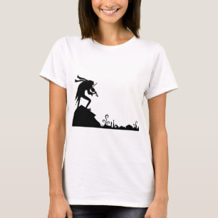 T-shirt Violoneur de grenouille sur le toit