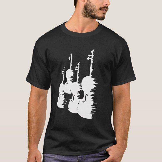 T-shirt Violons Dessin Violon Enthousiaste Fidèle (Devant)