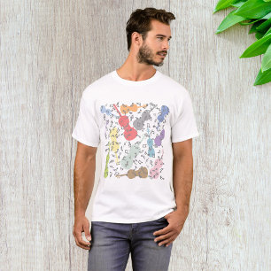 T-shirt Violons Et Notes Musicales