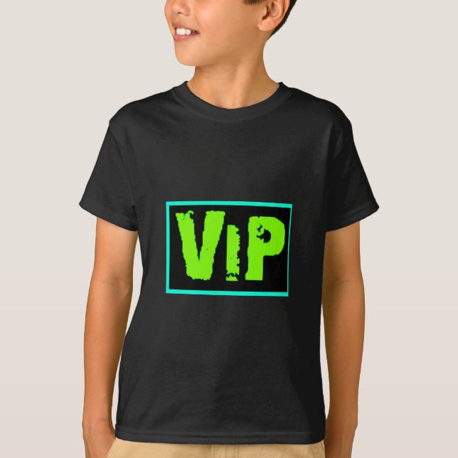 T-shirt vip neon green music soirée discothèque discothèqu (Devant)