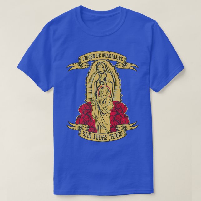 T-shirt Virgen de Guadalupe con San Judas Tadeo (Design devant)