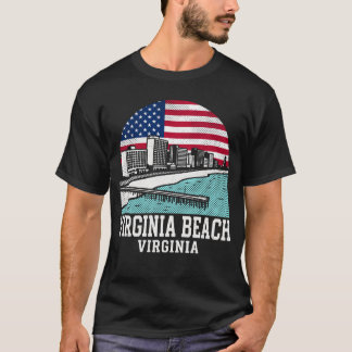 T-shirt Virginia Beach City Virginia American Flag