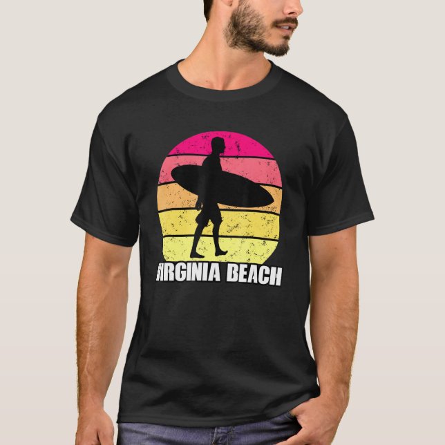 T-shirt Virginia Beach Surfing Surf (Devant)