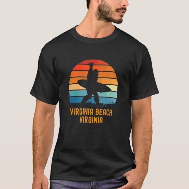 T-shirt Virginia Beach Virginia Sasquatch Souvenir (Devant)