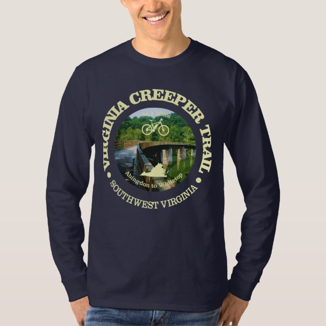 T-shirt Virginia Creeper Trail (Cycling C) (Devant)