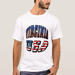 T-shirt Virginia Picture et USA Text