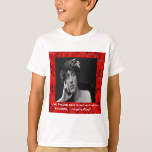 T-shirt Virginia Woolf & Citation sur l'amour