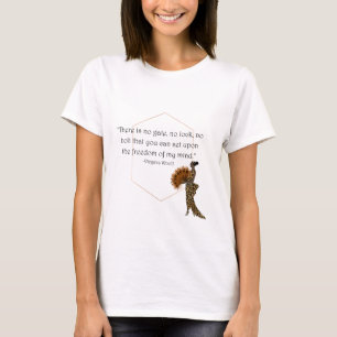 T-shirt Virginia Woolf Freedom Citation