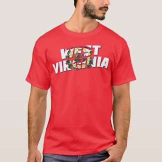 T-shirt Virginie-Occidentale style vintage rétro souvenir
