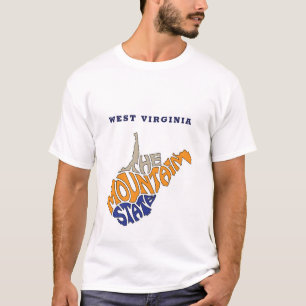 T-shirt Virginie-Occidentale Surnom Word Art