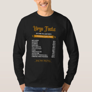T-shirt Virgo Facts Servits Par Conteneur Signes Zodiac Da