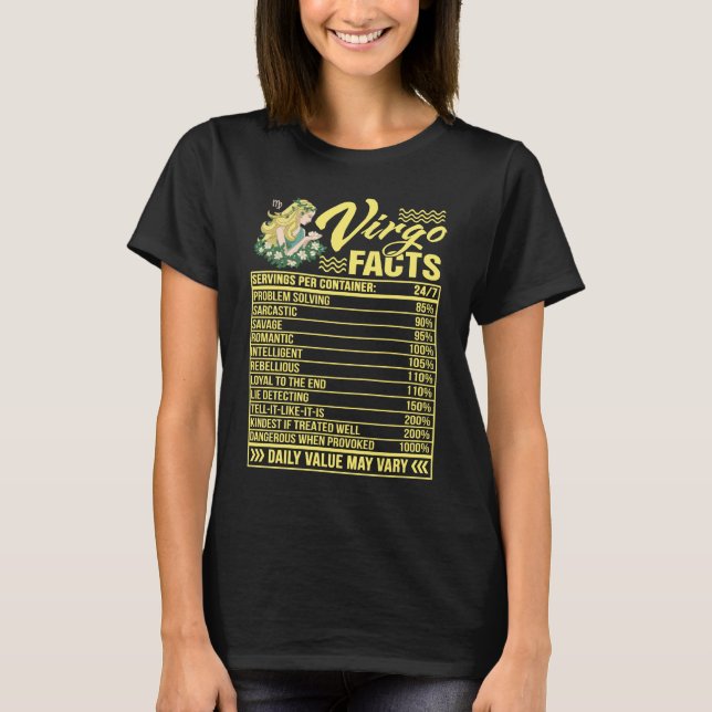 T-shirt Virgo Faits Anniversaire (Devant)