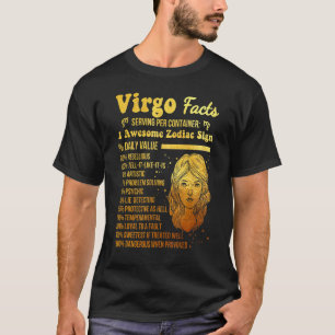 T-shirt Virgo Faits merveilleux signe Zodiac Horoscope Ann
