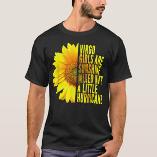 T-shirt Virgo Girl Août Septembre Anniversaire Tournesol F