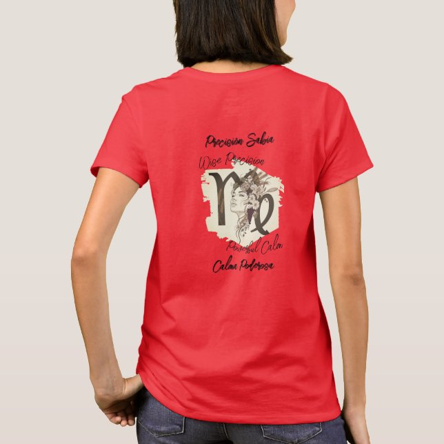 T-Shirt Virgo Lady Zodiac Horoscope gift (Back)