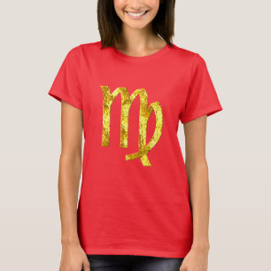 T-shirt virgo-t-shirt rouge-or