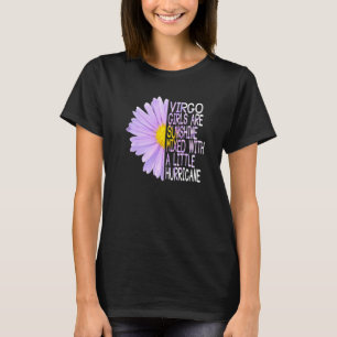 T-shirt Virgo Zodiac Anniversaire Fleur Daisée Aster Cute 