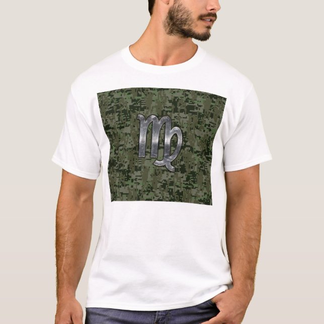 T-shirt Virgo Zodiac Connexion Olive Green Camion numériqu (Devant)