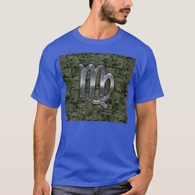 T-shirt Virgo Zodiac Connexion Olive Green Camion numériqu (Devant)