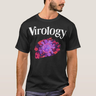 T-shirt Virologie science virus pourpre