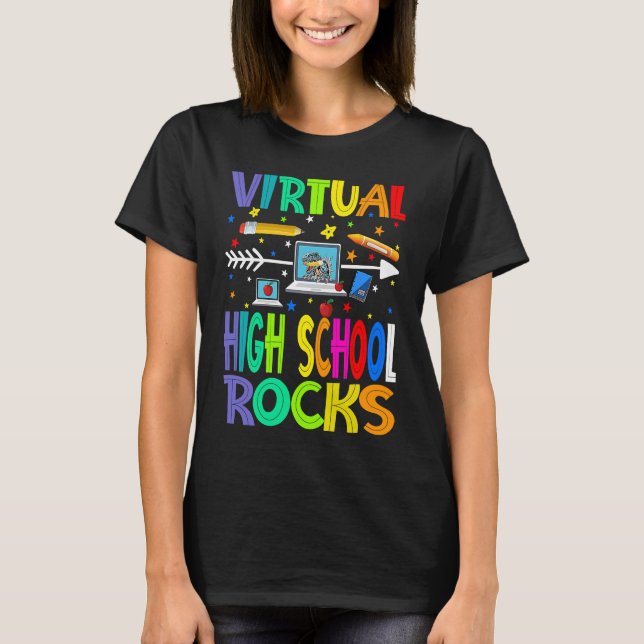 T-shirt Virtual High School Rocks Back To School (Devant)