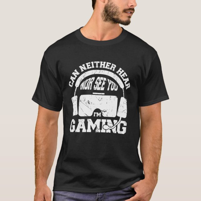 T-shirt Virtual Reality Jeux vidéo VR casque Gamer (Devant)
