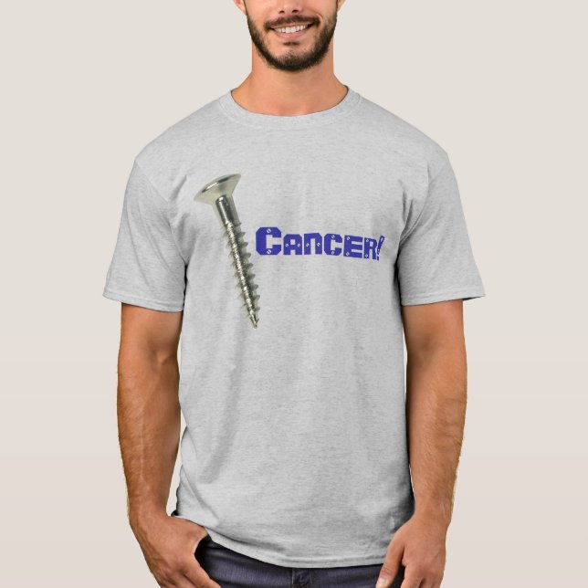 T-shirt Vis le cancer du côlon ! (Lettres de marine) (Devant)