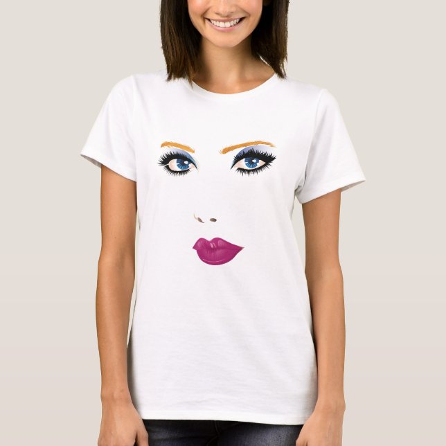 T-shirt Visage 2 de femme de beauté (Devant)