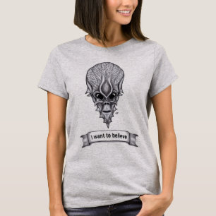 T-shirt Visage Alien, Reconstruction faciale du crâne afri