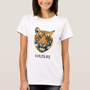 T-shirt Visage animal sauvage de tigre