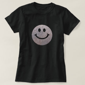 T-shirt Visage argenté de parties scintillantes de faux