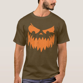 T-shirt Visage Citrouille amusant - Happy Costume d'Hallow