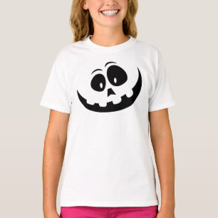 T-shirt Visage citrouille brodé
