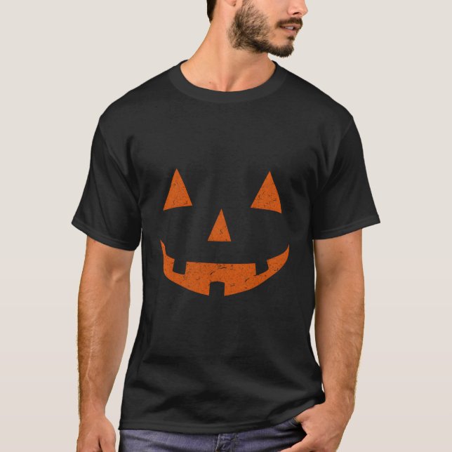 T-shirt Visage Citrouille Jack-o'-lantern Jackolantern (Devant)