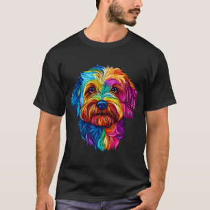 T-shirt Visage coloré de Maltipoo, amateur de chien mignon