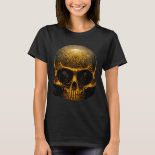 T-shirt Visage Crâne effrayant Pour Un Costume Halloween D