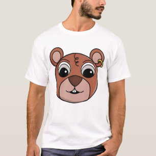T-shirt Visage d'animal joyeux et espiègle