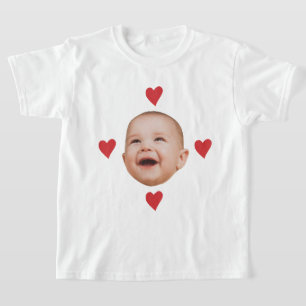 T-shirt Visage de bébé mignon personnalisé avec une photo