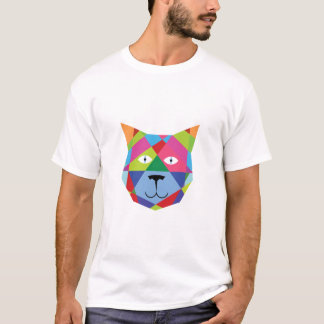 T-shirt Visage de chat coloré