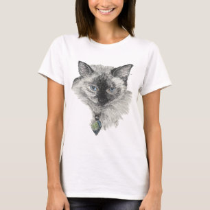 T-shirt Visage de chat de Siamese