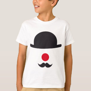 T-shirt visage de clown avec le casquette, le nez rouge et