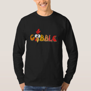 T-shirt Visage de dinde gobble drôle de Thanksgiving femme