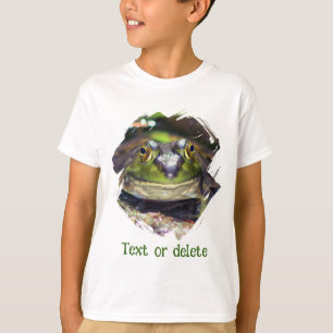 T-shirt Visage de grenouille mignon personnalisé Nature