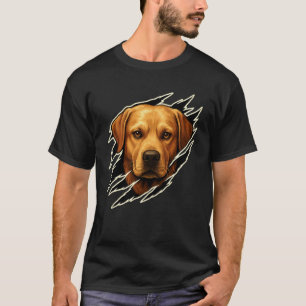 T-shirt Visage de Labrador Retriever Férocement Griffé Amo