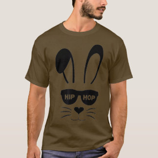 T-shirt Visage De Lapin Avec Lunettes De Soleil Pour Garço