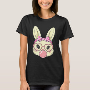 T-shirt Visage de Lapin Mignon pour Femmes Filles Enfants 