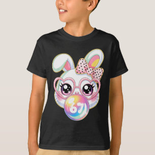 T-shirt Visage de Lapin Mignon pour Femmes Filles Enfants